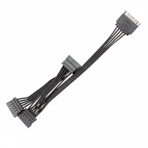Extension Cable Serial ATA Power Adapter Tinned Copper Plug-and-Play Reliable Power Supply Suitable for Home Servers Office Computers, Sata 1-to-3 in Saudi Arabia