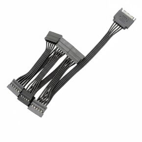 Extension Cable 1 to 5 Power Adapter Tinned Copper Plug-and-Play Stable Power Delivery Suitable for Computer Builds Office Setups, Sata 1-to-6 in Saudi Arabia