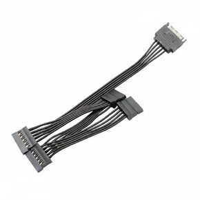 Extension Cable Serial ATA Power Adapter Tinned Copper Plug-and-Play Reliable Power Supply Suitable for Home Servers Office Computers, Sata 1-to-4 in Saudi Arabia