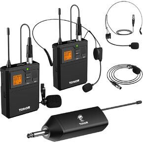 TONOR UHF Wireless Microphone System, 1 Set of Bodypack & Lavalier Mic in Saudi Arabia