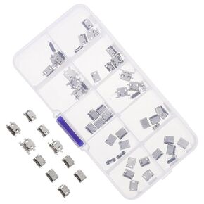 Yardwe 100pcs Micro USB Female Socket Connector, 5-pin Copper in Saudi Arabia