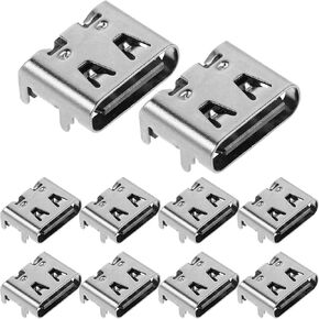 200pcs Type-c Fast Charging Port 6 Pin Metal SMD Female Jack in Saudi Arabia