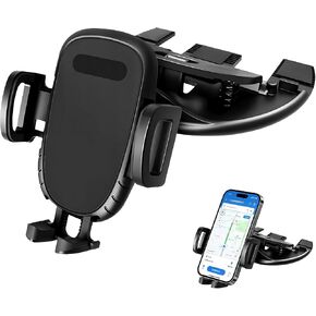 Cell Phone Holder for Car, 360° Rotatable Silicone Pad Protection Auto Phone Mount, Hands-Free One Button Release CD Slot Mount for Most Smartphones, Car Accessories in Saudi Arabia