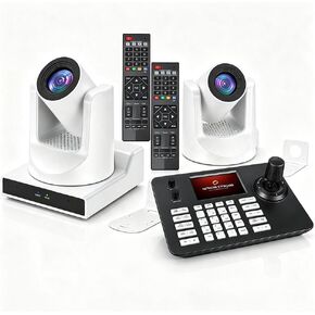 NDI PTZ Camera 2 Kit + 4D Joystick Controller for Church Live Streaming in Saudi Arabia