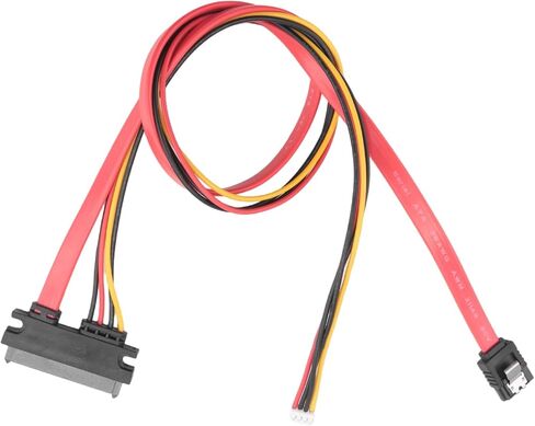 Hard Drive Data Power Supply Integrated Cable Small 4Pin Female & SATA 3.0 Male to SATA 22Pin(7+15Pin) Data Power Cable in Saudi Arabia