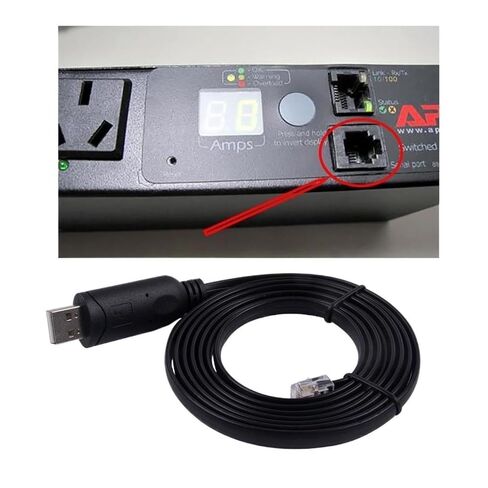 940-0144 USB to RJ12 6P6C Console Cord for A;/PC Metered and Switched PDU AP78xx, AP79xx, AP86xx, AP88xx, AP89xx in Saudi Arabia