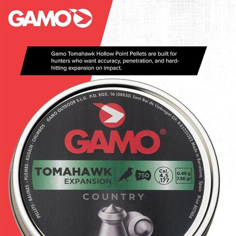Gamo Tomahawk Hollow Point Air Gun Pellets, Multiple Caliber Options in Saudi Arabia