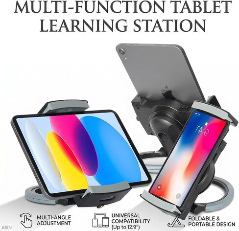 Tablet Stand, 360° Swivel POS Holder for 6"-13" iPad & Tablets, Black in Saudi Arabia