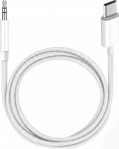 USB C to 3.5mm Audio Cable for Car Stereo, Speakers & Headphones Jack to USB C, AUX to USB C Cord Compatible with iPhone 15/16/17/16e/17e, iPad, Samsung, Bose, JBL, Beats, Soundcore,Sony & Sennheiser in Saudi Arabia