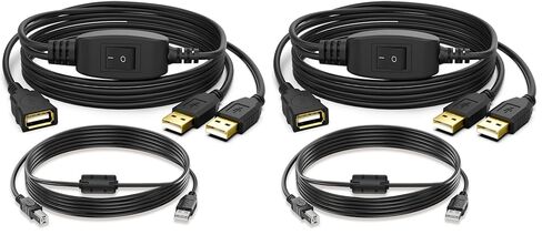 5FT Printer Cable Splitter for 2 USB Computers/Laptops Using 1 Printer in Saudi Arabia