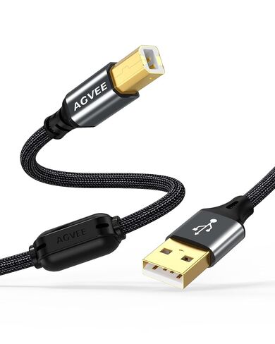 AGVEE 6.6ft USB-C Printer Cable, Type-C to B MIDI Cord in Saudi Arabia
