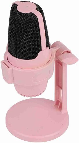 USB Condenser Microphone with RGB Light for Studio Recording, Live Streaming, Wide System Compatibility (Black) in Saudi Arabia
