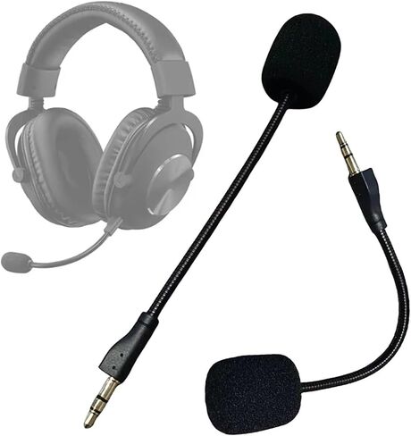 Microphone for Headse 2pcs Replacement 3.5mm Microphone Game Headset Mic MIC Boom Flexible for Gaming Headsets in Saudi Arabia