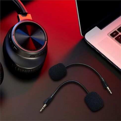 Microphone for Headse 2pcs Replacement 3.5mm Microphone Game Headset Mic MIC Boom Flexible for Gaming Headsets in Saudi Arabia