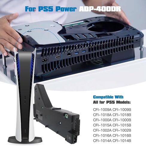 Power Supply ADP-400DR for S0ny PS5 CFI-1215A 1200 Series Upgrade by GruDawu in Saudi Arabia