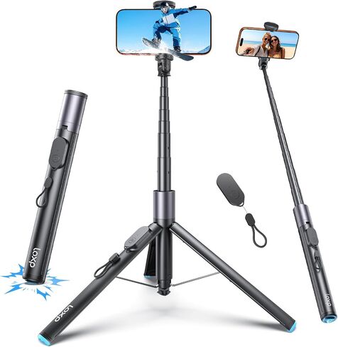 LOXP 67'' Phone Tripod with Remote, 0.01s Auto-Open for Content Creator in Saudi Arabia
