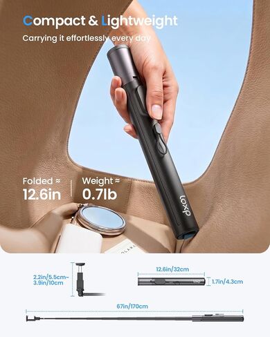 LOXP 67'' Phone Tripod with Remote, 0.01s Auto-Open for Content Creator in Saudi Arabia