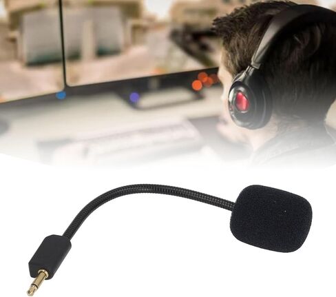 Gaming Headset Microphone Professional Replacement Microphone Plug and Play for BlackShark V2 & V2 Pro with 3.5Mm Gold Plated Plug and Foam Cover in Saudi Arabia