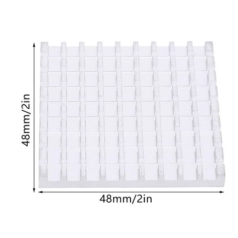 Aluminum Cooling Fin Heat Sink Cooling Fins Cooler 48 x 5 x 48mm Light Weight Compact Structure with Slotted Fine Teeth for Router CPU Amplifier Electronic Components in Saudi Arabia