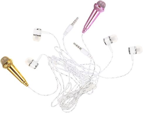 2pcs Mini Microphone for Singing Video Recording Portable Plastic in Saudi Arabia