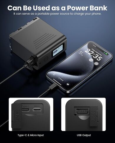 FirstPower NP-F970 Battery 2-Pack 7800mAh with USB Output LCD Display in Saudi Arabia