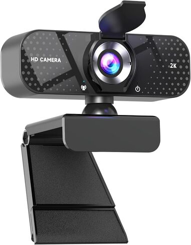 TRAUSI 2K USB Webcam with Plug and Play, Wide View Angle, Brightness Correction for Skype (Shungite Black) in Saudi Arabia