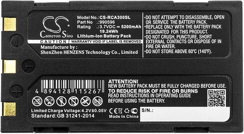 Cameron Sino Battery for RIDGID 37888, 40798, CA-100, CA-300, Micro CA25, Micro CA-300 Inspection Camera PN:RIDGID 990514, 990596 5200mAh / 19.24Wh in Saudi Arabia