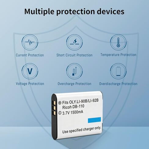 DB-110 Battery for Ricoh GR III/IIIx,Theta X,WG-6,G900/G900SE II in Saudi Arabia