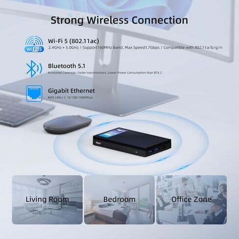 MeLE Quieter 4C N100 Fanless Mini PC 16GB DDR4 512GB NVMe SSD Win 11 Pro in Saudi Arabia