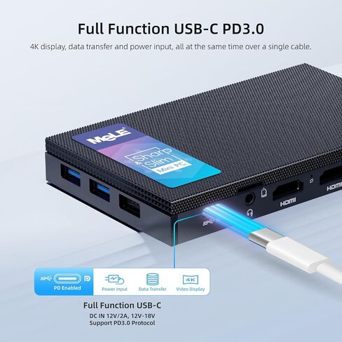 MeLE Quieter 4C N100 Fanless Mini PC 16GB DDR4 512GB NVMe SSD Win 11 Pro in Saudi Arabia