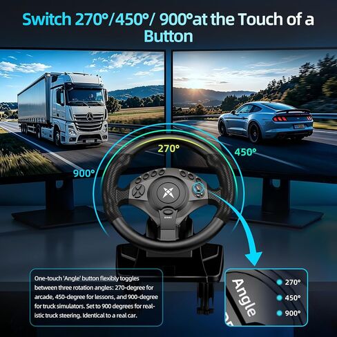 DOYO F9 Pro Gaming Steering Wheel with Pedals and Shifter for PC, PS3 in Saudi Arabia
