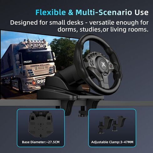 DOYO F9 Pro Gaming Steering Wheel with Pedals and Shifter for PC, PS3 in Saudi Arabia
