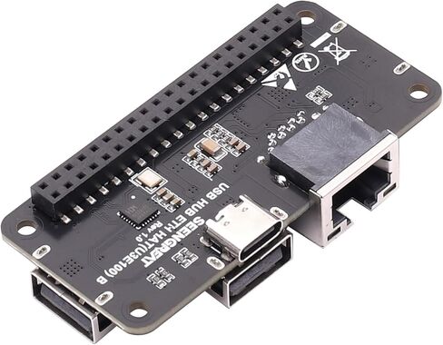 USB HUB ETH HAT for Raspberry Pi Zero, 3-Port USB 2.0 + 10/100M Ethernet in Saudi Arabia