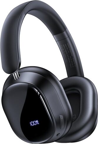 TAGRY Hybird Active Noise Cancelling Bluetooth 6.4 Headphones 140 Hrs Playtime ANC & Battery Display Over Ear Headphones Wireless With ENC Mic Hi-Res Audio Comfort Earcup Headset for Travel Game Music in Saudi Arabia