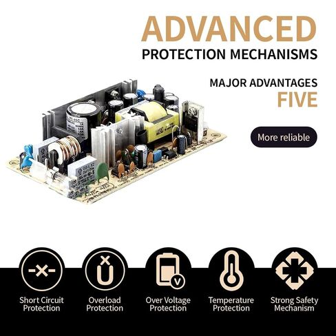 PT-45C 45W Triple Output Switching Power Supply, 5V 3A, Universal Input, Compact Design, High Efficiency in Saudi Arabia