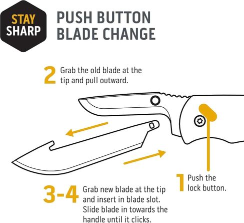OUTDOOR EDGE Razor-Fin | 5" Razor Sharp Replaceable Blade Folding Fillet Knife with Pocket Clip, 3 Fillet Blades, 1 Gut Hook Blade and Blade Storage Box | Filet Knife For Fish, Awesome Fishing Gift in Saudi Arabia