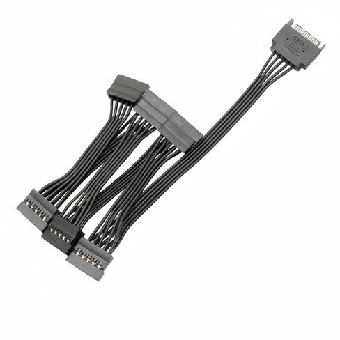 Extension Cable 1 to 5 Power Adapter Plug-and-Play Tinned Copper Parallel Wire Arrangement Suitable for PC Assembly Data Centers, Sata 1-to-6 in Saudi Arabia