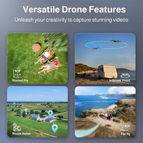 UranHub G30 Drone with 4K UHD Camera for Adults, GPS Drones for Kids/Beginner, Auto Return/Beginner Mode/Brushless Motor/Intelligent Flight, Cool Toys for Men Boys(Under 249 g) in Saudi Arabia