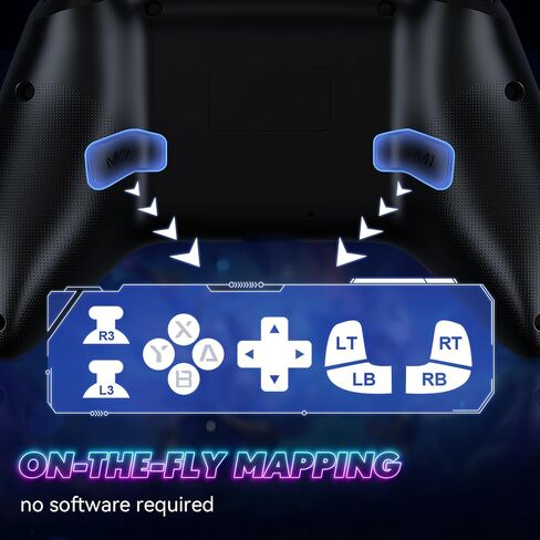 Dinosoo 2-Pack Wireless Gamepad for Nintendo Switch 2/1 Lite/OLED & PC, RGB Bluetooth Controller with 6-Axis Gyro, 4 Vibration Motors, Turbo, Macro, Screenshot in Saudi Arabia