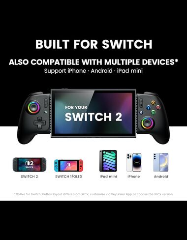 جهاز التحكم المحمول Gammeefy Switch 2 لجهاز نينتندو سويتش 2/1/OLED in Kuwait