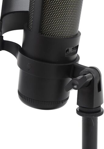 Type C USB Microphone, Condenser Mic with Stable Placement for Gaming & Streaming, Suitable for Laptop, Smartphone & Tablet in Saudi Arabia