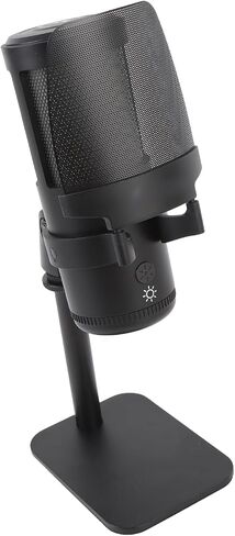 Type C USB Microphone, Condenser Mic with Stable Placement for Gaming & Streaming, Suitable for Laptop, Smartphone & Tablet in Saudi Arabia