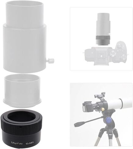 T2-NEX Lens Adapter Ring for Telescopes Microscopes T/T2(M42×0.75mm) Screw Thread Mount Lens and for Sony E Mount Camera Metal Lens Adapter Ring Manual Focus Adapter Ringocus Adapter Ring in Saudi Arabia