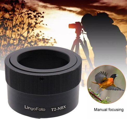 T2-NEX Lens Adapter Ring for Telescopes Microscopes T/T2(M42×0.75mm) Screw Thread Mount Lens and for Sony E Mount Camera Metal Lens Adapter Ring Manual Focus Adapter Ringocus Adapter Ring in Saudi Arabia