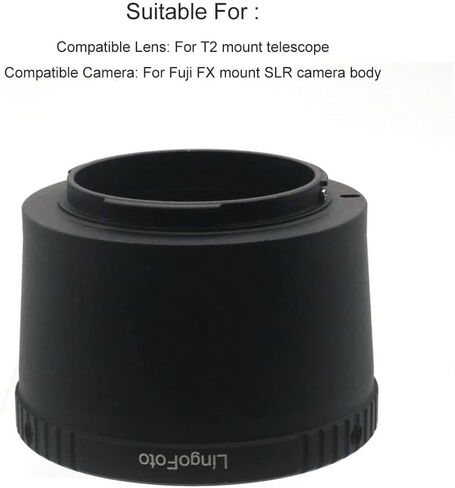 T2-FX Lens Adapter Ring for Telescopes Microscopes T/T2(M42×0.75mm) Screw Thread Mount Lens and for Fujifilm X XF Mount Camera Metal Lens Adapter Ring Manual Focus Adapter Ring Focus Adapter Ring in Saudi Arabia
