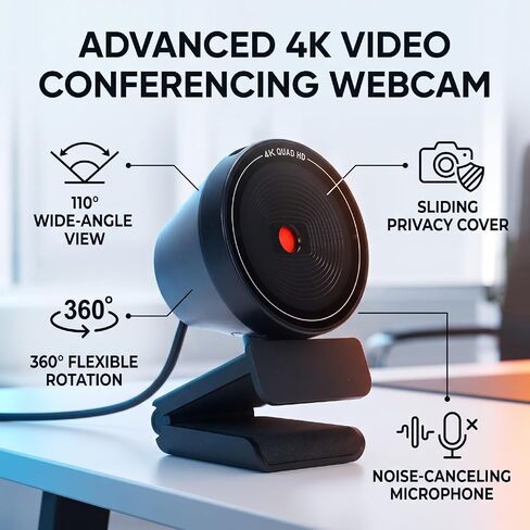 4K Webcam with IMX363 Sensor, 110 Wide Angle for Video in Saudi Arabia