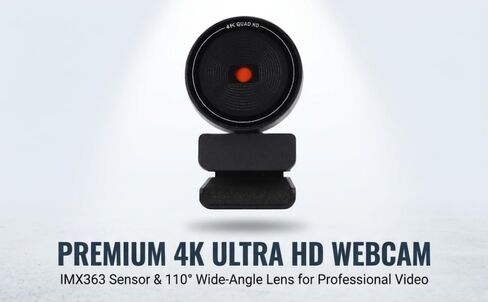 4K Webcam with IMX363 Sensor, 110 Wide Angle for Video in Saudi Arabia