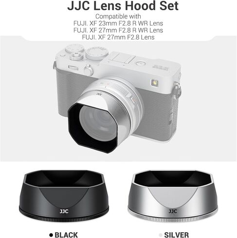 JJC Magnetic Lens Hood for Fujifilm XF 23mm f2.8 Lens on X-E5 Camera, Black in Saudi Arabia