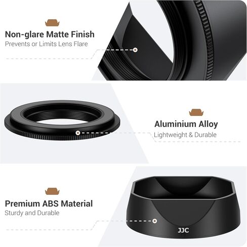 JJC Magnetic Lens Hood for Fujifilm XF 23mm f2.8 Lens on X-E5 Camera, Black in Saudi Arabia