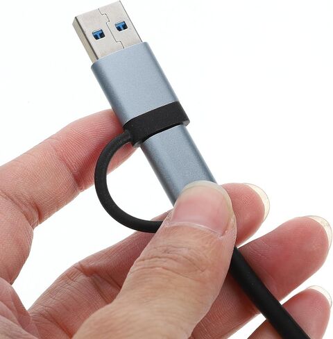Type C USB Hub Adapter with Multiple Ports, Silver Metal in Saudi Arabia